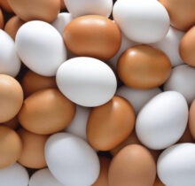 Brown and white eggs